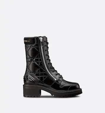 D-Leader Ankle Boot Black Quilted Cannage Calfskin | DIOR | Dior Beauty (US)
