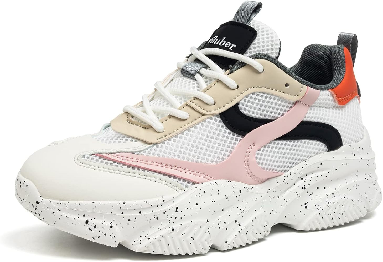 Niluber Women's Chunky Platform Sneakers-Slip On Breathable Running Shoes-Lightweight Glitter Rhi... | Amazon (US)
