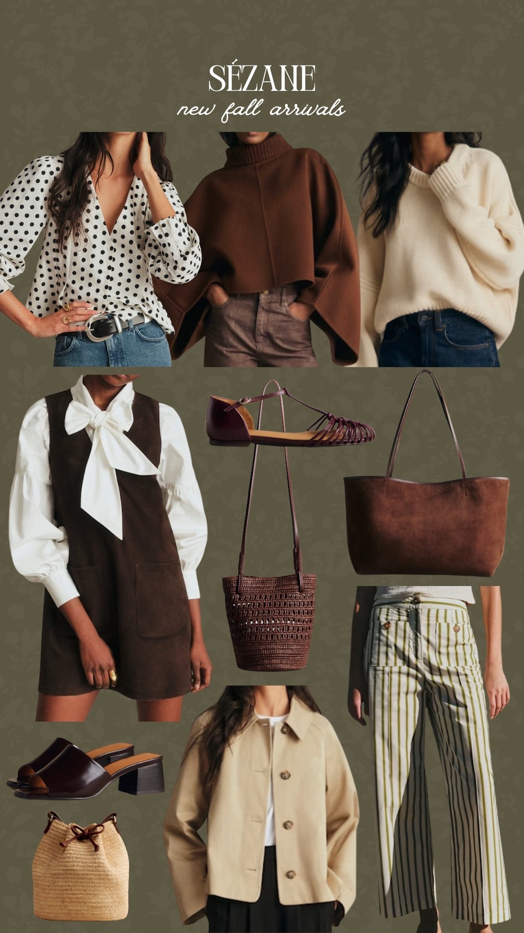 I’m loving these new fall arrivals from Sézane 🤎 I especially love the black and white polka dot blouse, cute chocolate brown mini dress, and suede accessories.

#LTKootd #LTKgrwm