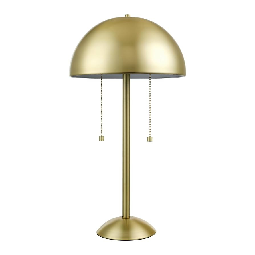 Globe Electric 12976 Haydel 21" 2-Light Table Lamp, Matte Brass, Double On/Off Pull Chain | Amazon (US)