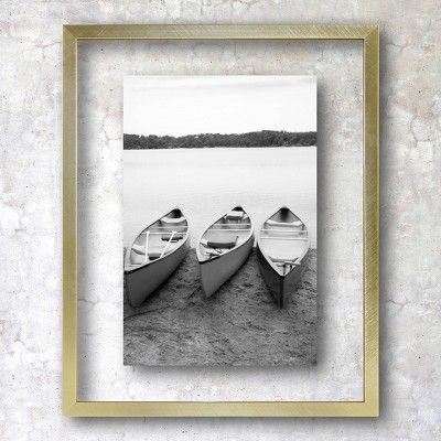 8" x 10" Float Thin Metal Gallery Frame Gold - Threshold™ | Target