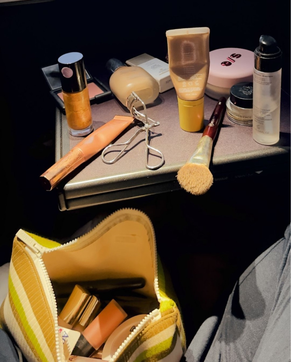 Heading straight to an event means make up on the plane!

#LTKstyletip #LTKbeauty #LTKtravel