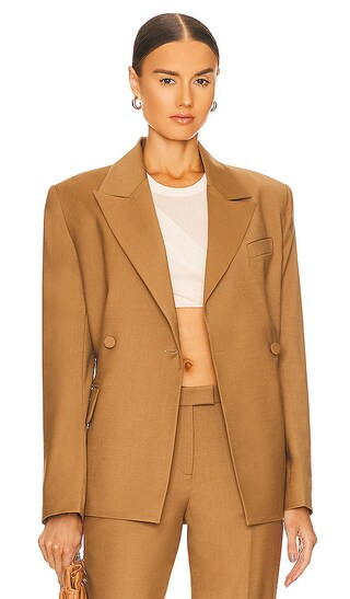 Calden Blazer Jacket in Caramel | Revolve Clothing (Global)