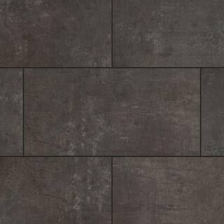 Castle Black Slate 12 in. W x 23.82 in. L Luxury Vinyl Plank Flooring (23.82 sq. ft.) | The Home Depot