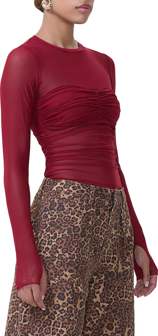 Sandrine Long Sleeve Mesh Top | Nordstrom