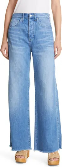Taylor High Waist Rigid Wide Leg Raw Hem Jeans | Nordstrom