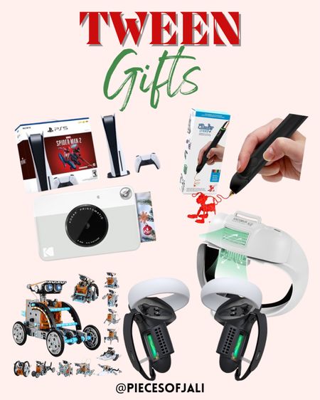 Tween Gift Ideas 

Polaroid Camera
PS5
VR Grips
VR Fan
3D Pen Set 


#LTKCyberWeek #LTKHoliday #LTKGiftGuide