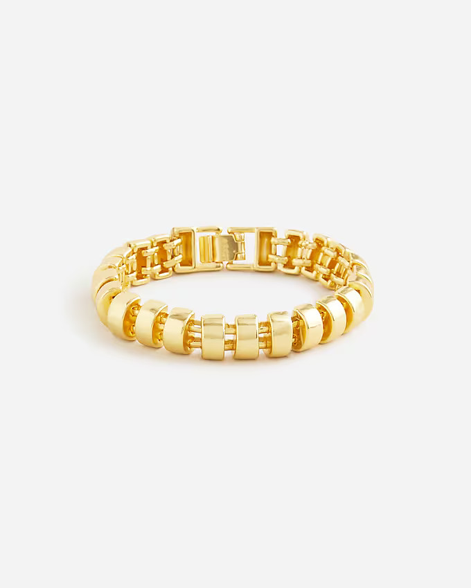 Ridged metallic bracelet | J. Crew US