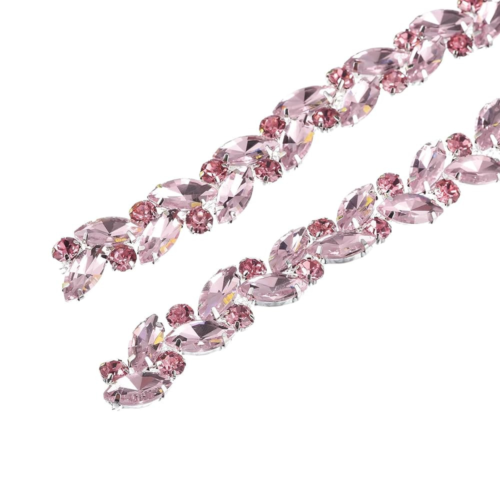 uxcell 1 Yard Crystal Rhinestone Chain Trim, Diamond Rhinestone Chain Applique for Crafts DIY Sew... | Amazon (US)