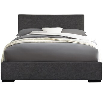 Camden Isle Abbey Gray Queen Contemporary Platform Bed | Lowe's