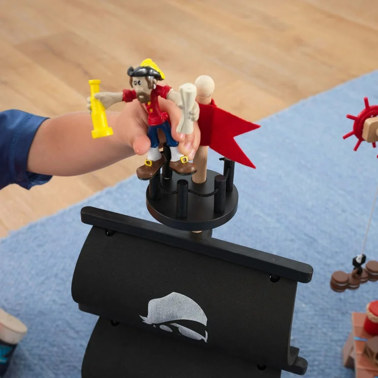 KidKraft Pirate's Cove Wooden Ship Play Set with Lights and Sounds and 17 Accessories | Walmart (US)