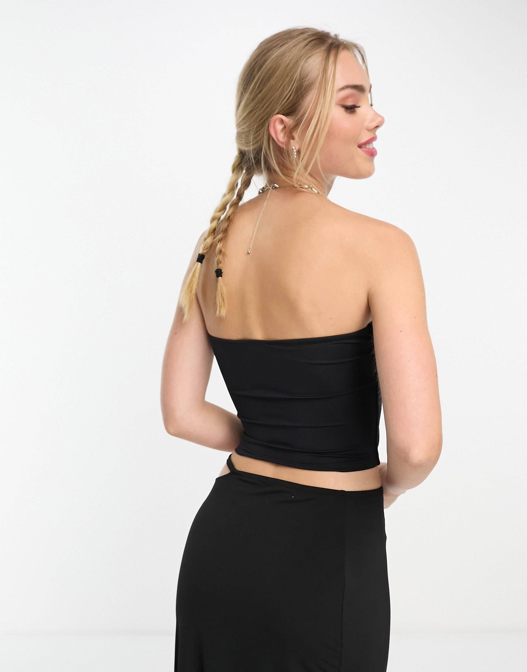 Pull&Bear soft shaping bandeau top in black - part of a set | ASOS (Global)