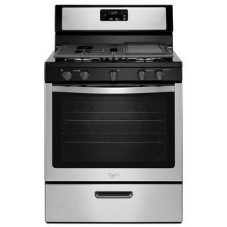 Whirlpool 5.1 cu. ft. Gas Range in Stainless Steel-WFG505M0BS - The Home Depot | The Home Depot