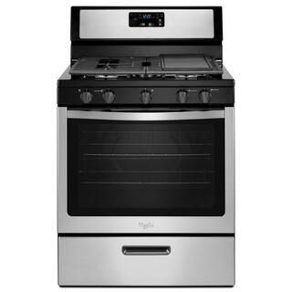 Whirlpool 5.1 cu. ft. Gas Range in Stainless Steel-WFG505M0BS - The Home Depot | The Home Depot