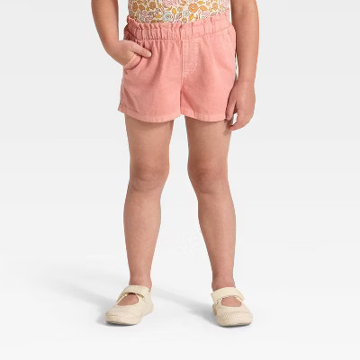 Toddler Girls' Woven Shorts - Cat & Jack™ Dusty Coral 18M | Target