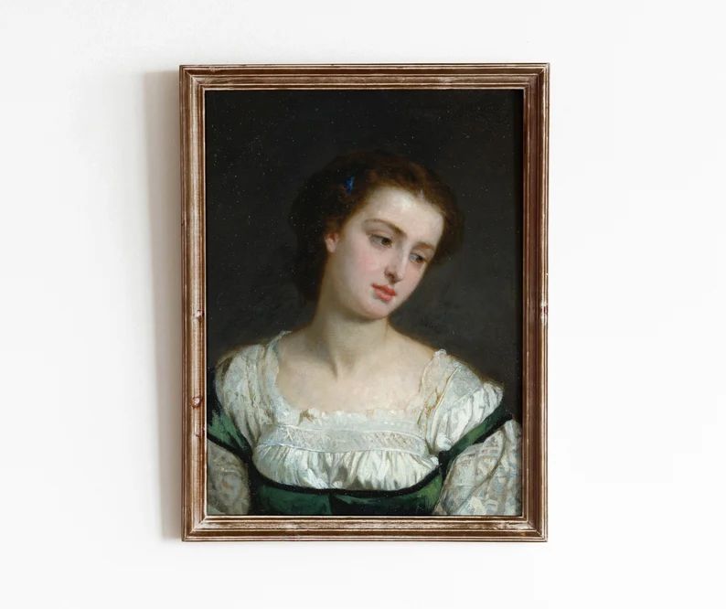 Parisian Woman Vintage Victorian Lady Portrait Painting Antique Oil Painting DIGITAL DOWNLOAD 113... | Etsy (US)