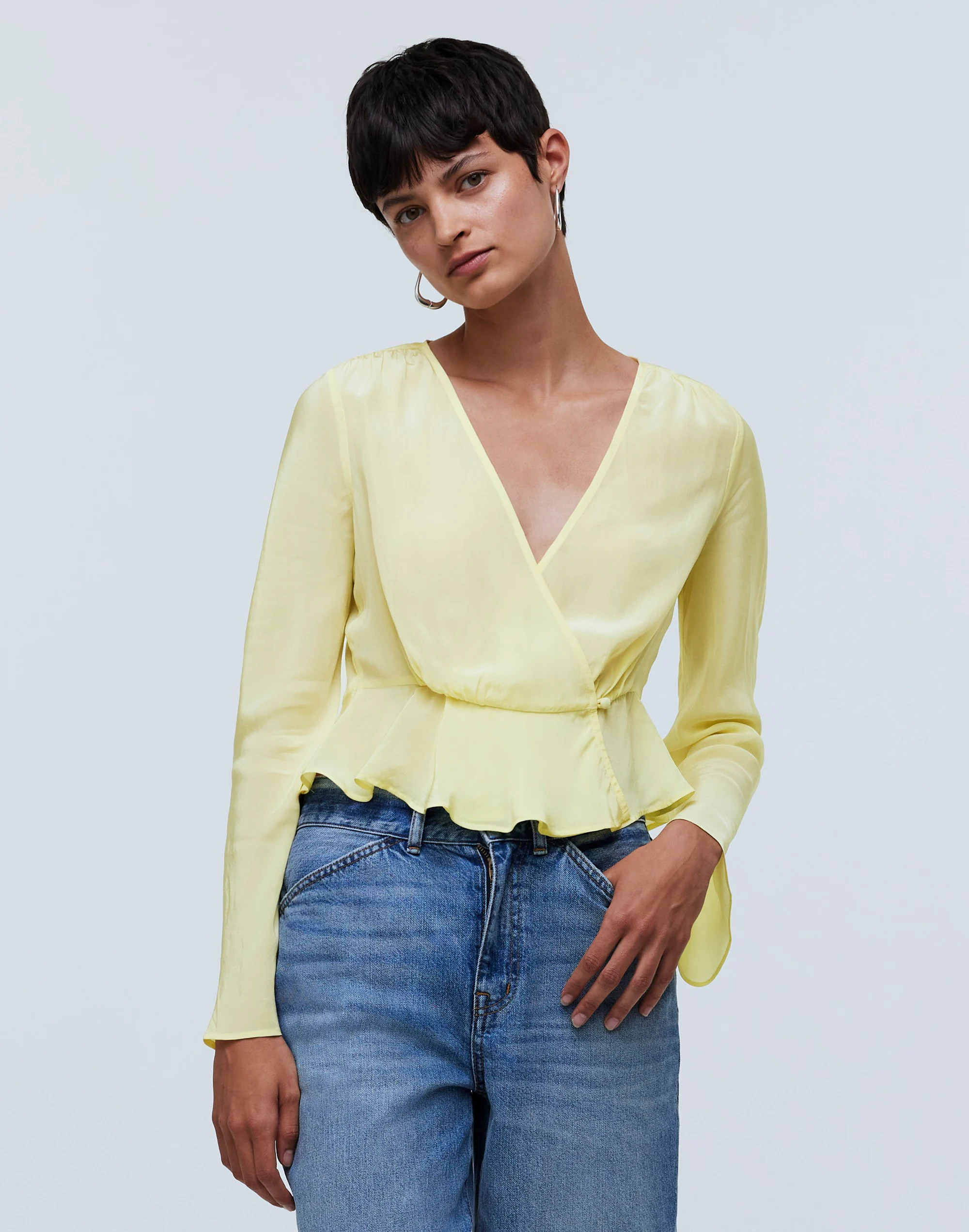 Bell-Sleeve Wrap Top | Madewell