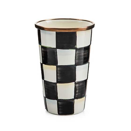 Courtly Check Enamel Tumbler - 10 Ounce | MacKenzie-Childs