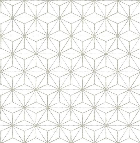 NuWallpaper NU3384 Centricity Wallpaper, White | Amazon (US)