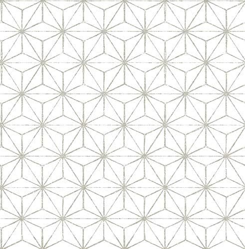 NuWallpaper NU3384 Centricity Wallpaper, White | Amazon (US)