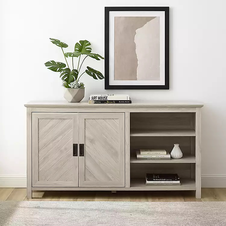 Birch 2-Door Chevron Cabinet | Kirklands Home | Kirklands