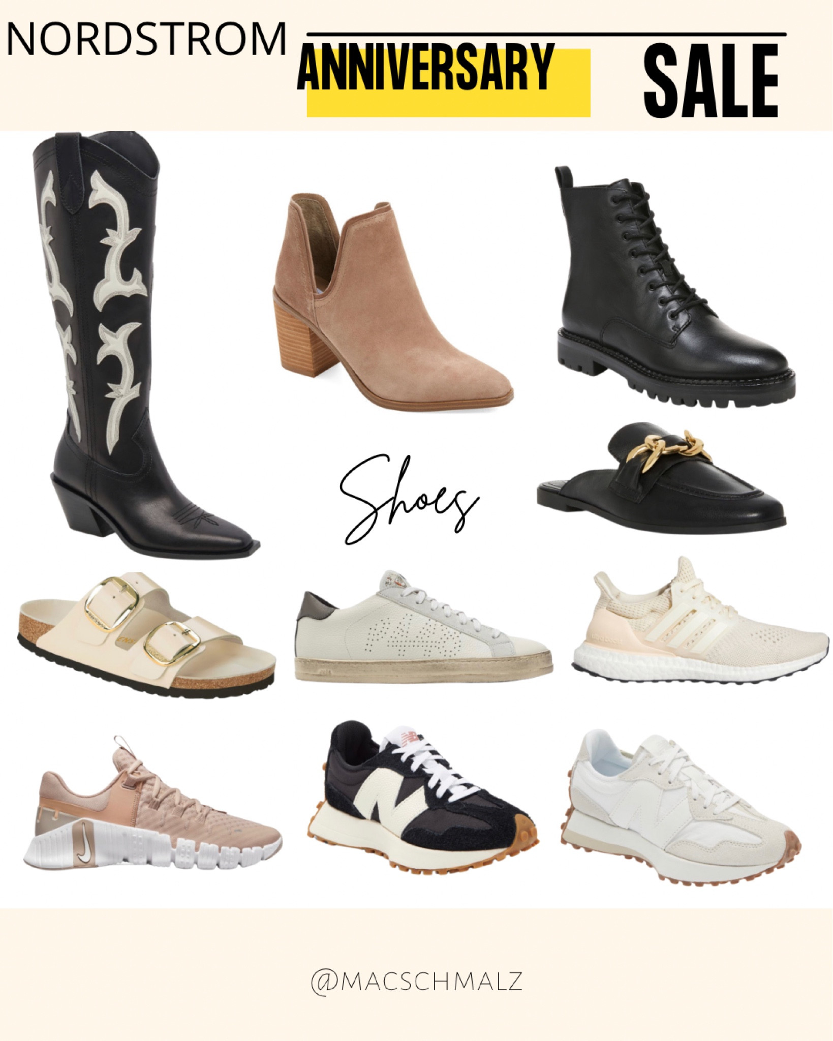 Nsale | Nordstrom Anniversary Sale | Shoes | Fall Fashion | Western Boots | Neutral Sneakers | Mules | Slides | Athletic Shoes | Booties | Combat Boots

#LTKshoecrush #LTKsalealert #LTKxNSale