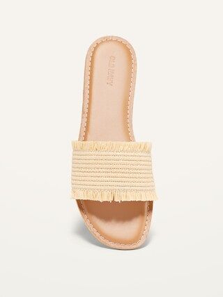 Raffia Slide Sandals for Women | Old Navy (CA)