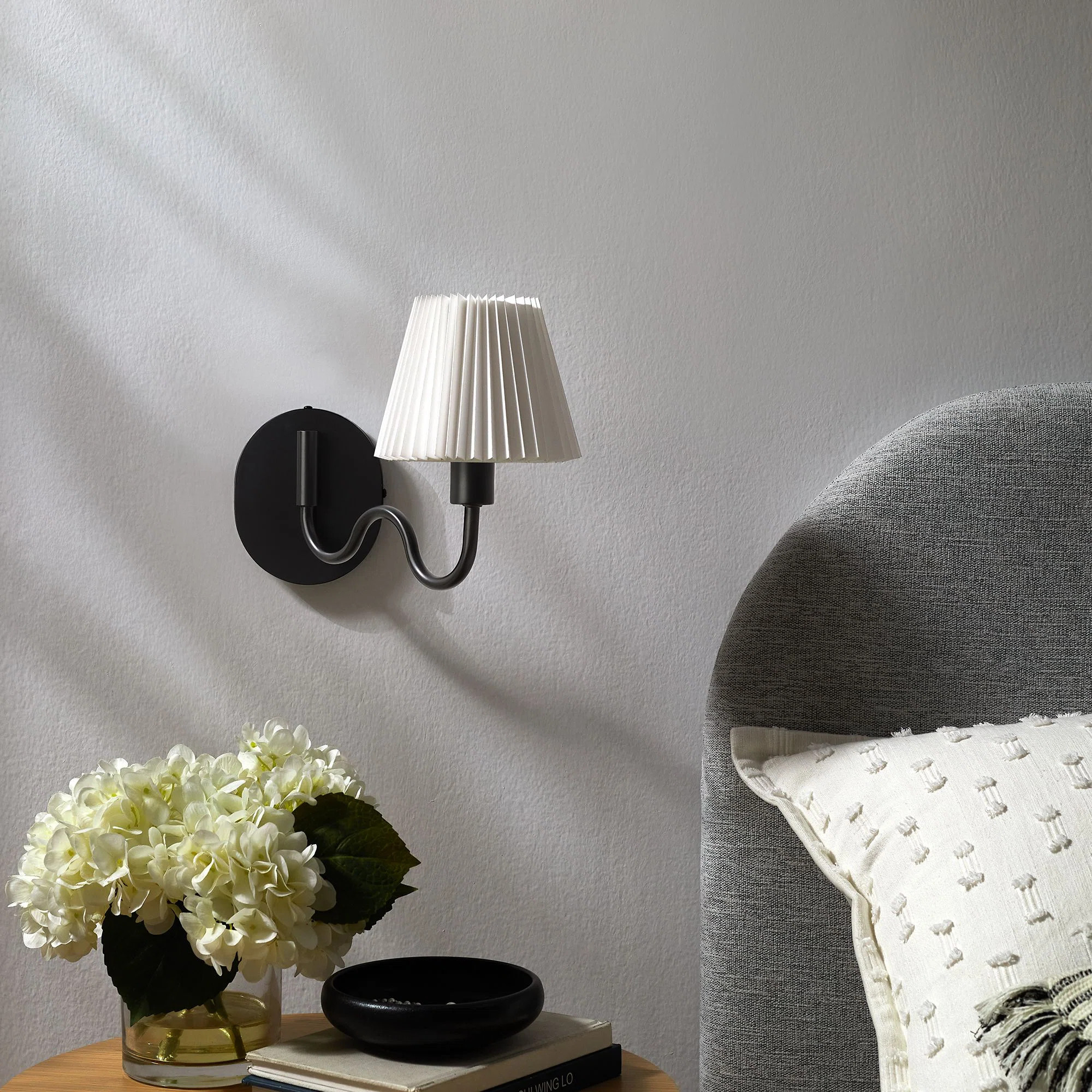 Wave Squiggle Arm Wall Sconce In Black | Wayfair North America