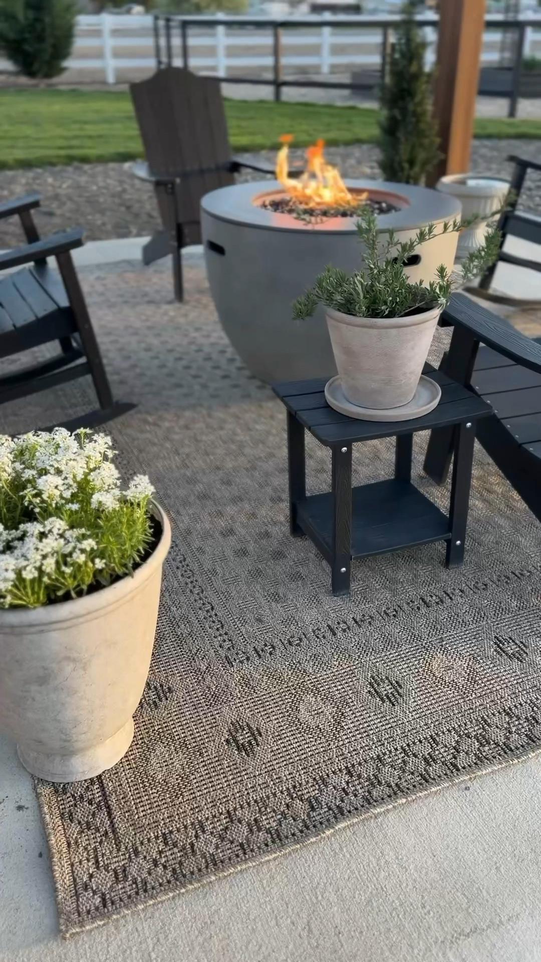 If you are looking for an outdoor rug, this is it. The texture and print are a perfect combo!

Rug Details:

Providence Collection
PRC-07 Dove 