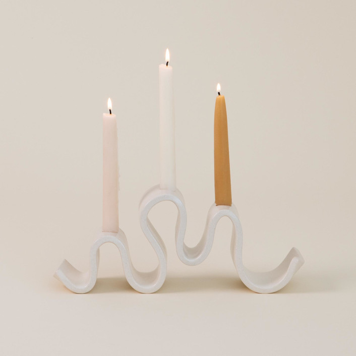 Sin Wyat Candelabra, Cream | Minted