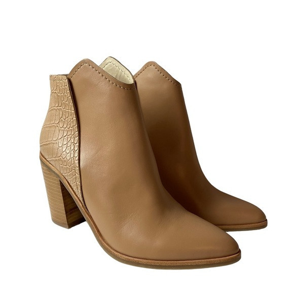 Dolce vita women’s snakeskin embossed stacked heel ankle booties size 7 | Poshmark