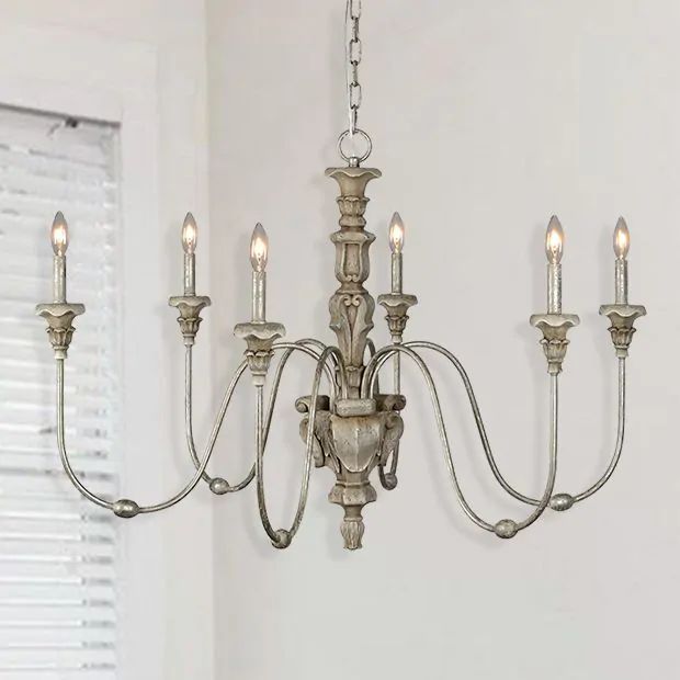 French Country 6 Light Chandelier | Antique Farm House