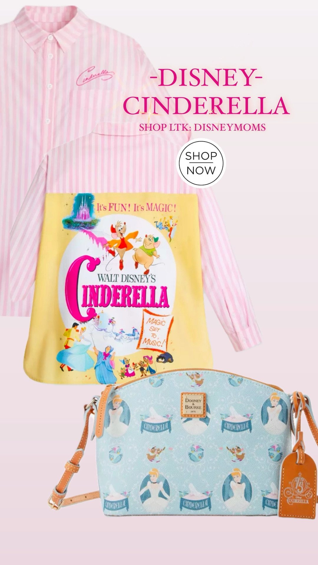 Disney Cinderella Dooney and Bourke Handbag paired with Cinderella Top. 

#pink #disney #cinderella #disneyland # disneyworld #disneycruise 

#LTKTravel #LTKGiftGuide #LTKItBag