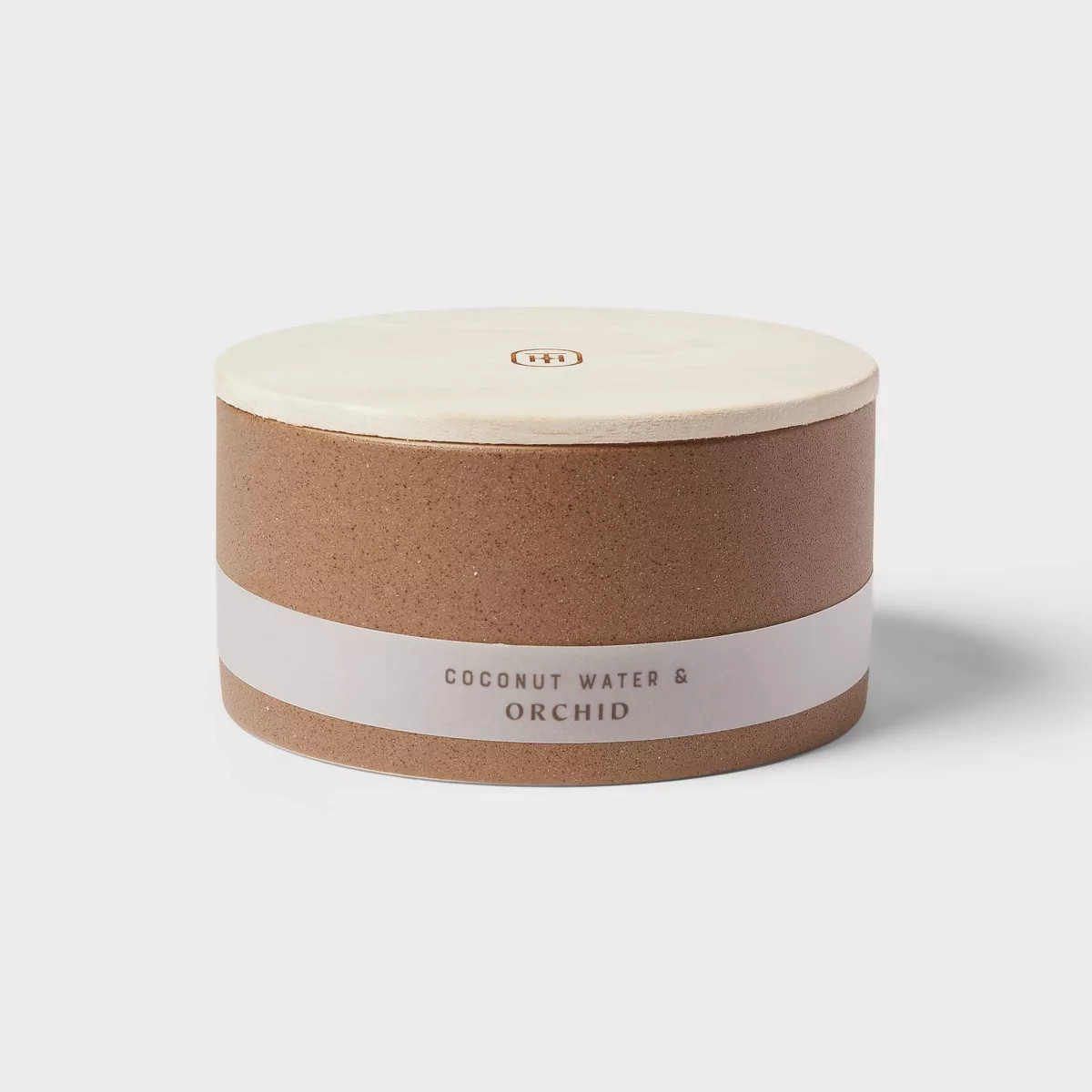 3-Wick 14oz Matte Textured Ceramic Wooden Wick Candle Brown/Coastal Wind and Lavender - Threshold... | Target