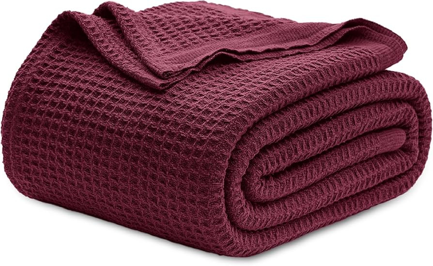 Bedsure Gentlesoft 100% Cotton Blanket Queen Size for Bed - Breathable and Soft, Thick Cozy Waffl... | Amazon (US)