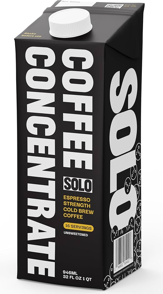 SOLO Cold Brew Coffee Concentrate - Colombian & Brazilian Arabica Blend - Ready-to-Drink Espresso... | Amazon (US)