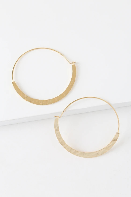 Sunshine Circle Gold Hoop Earrings | Lulus (US)