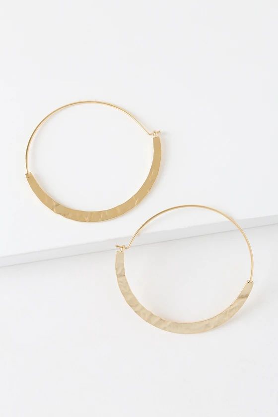 Sunshine Circle Gold Hoop Earrings | Lulus (US)