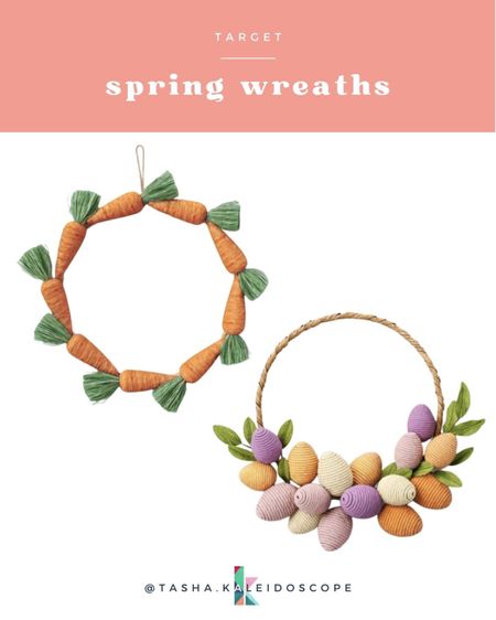Bought these adorable spring / Easter wreaths for my girls. Such a good price! Spring wreath, Easter wreath, colorful spring wreath, egg wreath, carrot wreath, target wreaths 

#LTKSeasonal #LTKunder50 #LTKhome