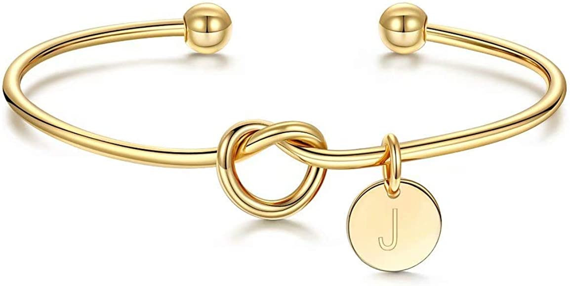 M MOOHAM Bridesmaid Proposal Gifts, Tie The Love Knot Bridesmaid Bracelet with 26 Initials Brides... | Amazon (US)