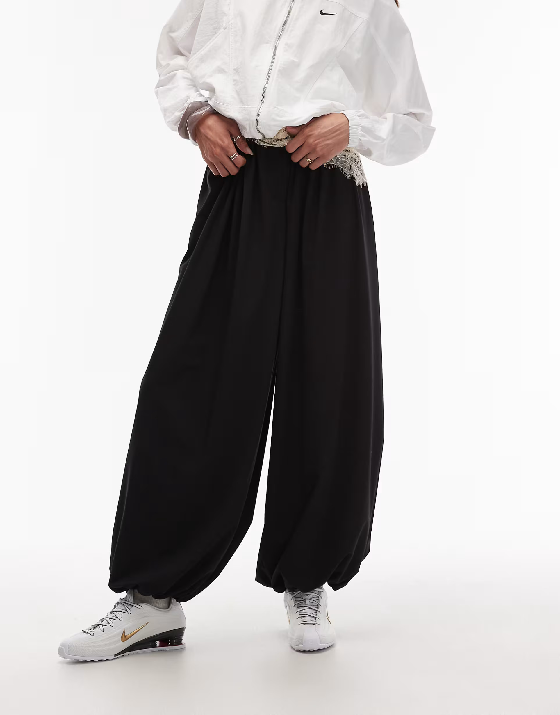 ASOS DESIGN tailored balloon pants in black | ASOS (Global)