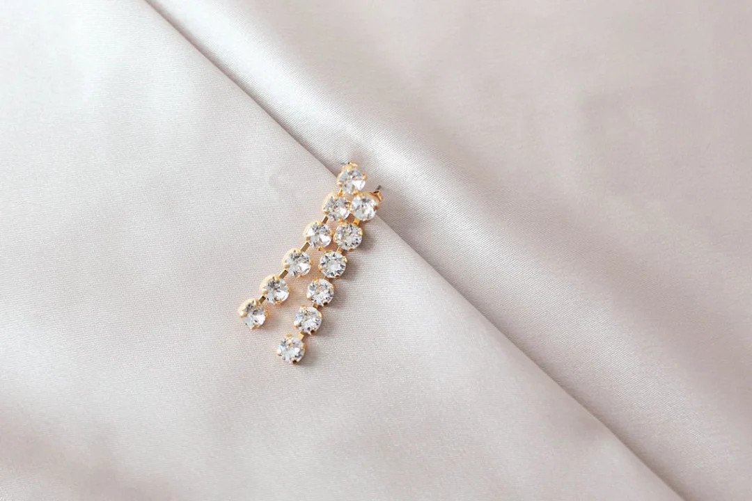 Party Earrings, Glam Earrings, Formal Wedding Guest, Black tie wedding | Etsy (US)