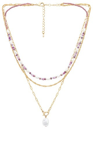 Pearl Layered Necklace in Gold | Revolve Clothing (Global)