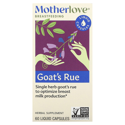 Motherlove, Breastfeeding, Goat's Rue, 60 Liquid Capsules (525 mg per Capsule) | iHerb