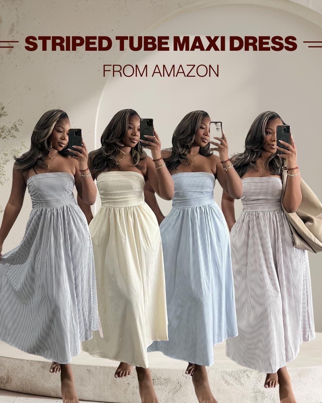 Just got these cute striped dresses! So comfy and chic. 5'9 • 200 lbs wearing a medium! For a more snatched fit go small

#LTKootd #LTKMidsize #LTKTall