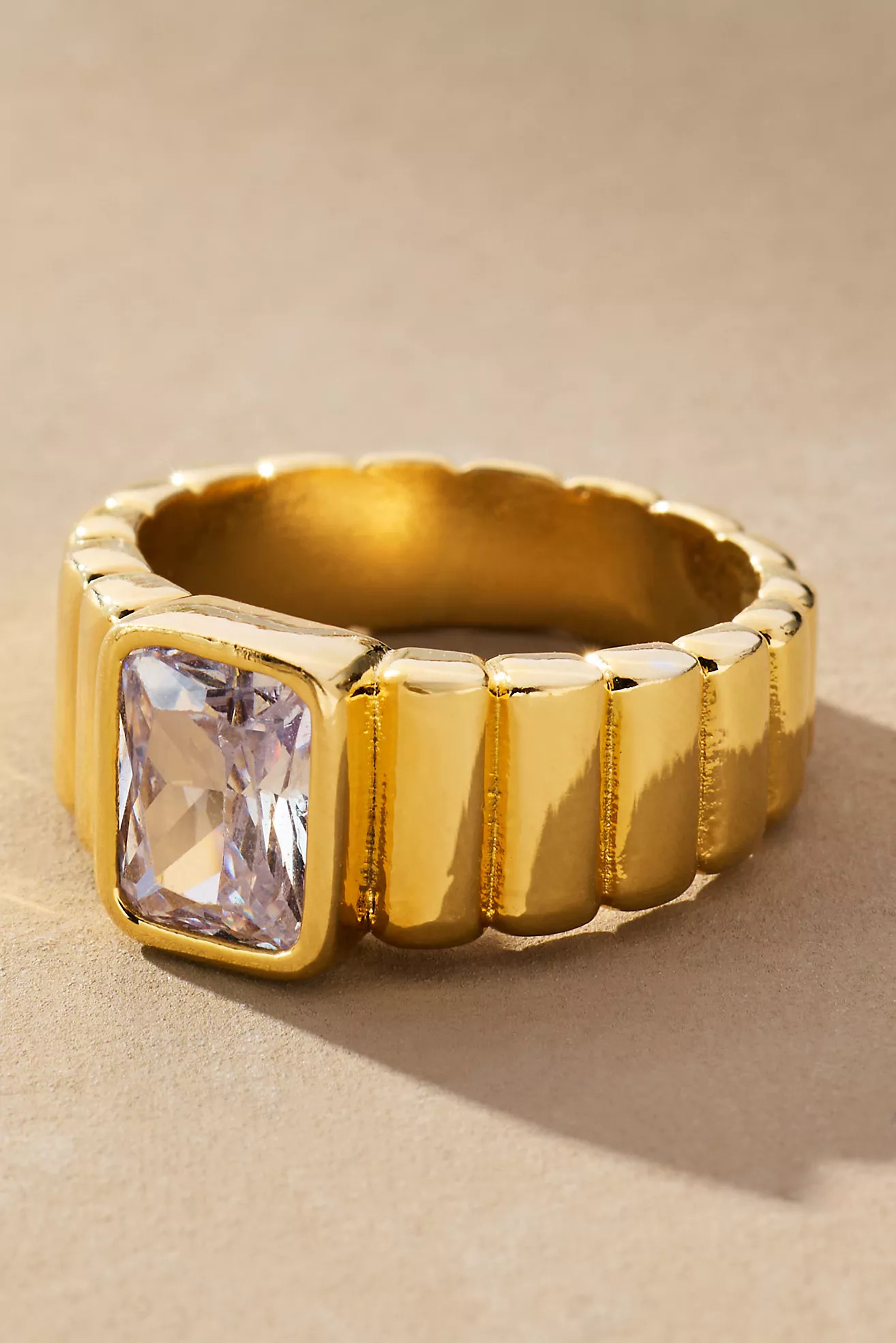 Center Stone Cigar Band Ring | Anthropologie (US)