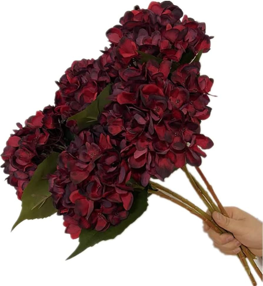 5pcs Artificial Retro Color Hydrangea Flower Branch Faux Hydrangea Macrophylla for Wedding Center... | Amazon (US)