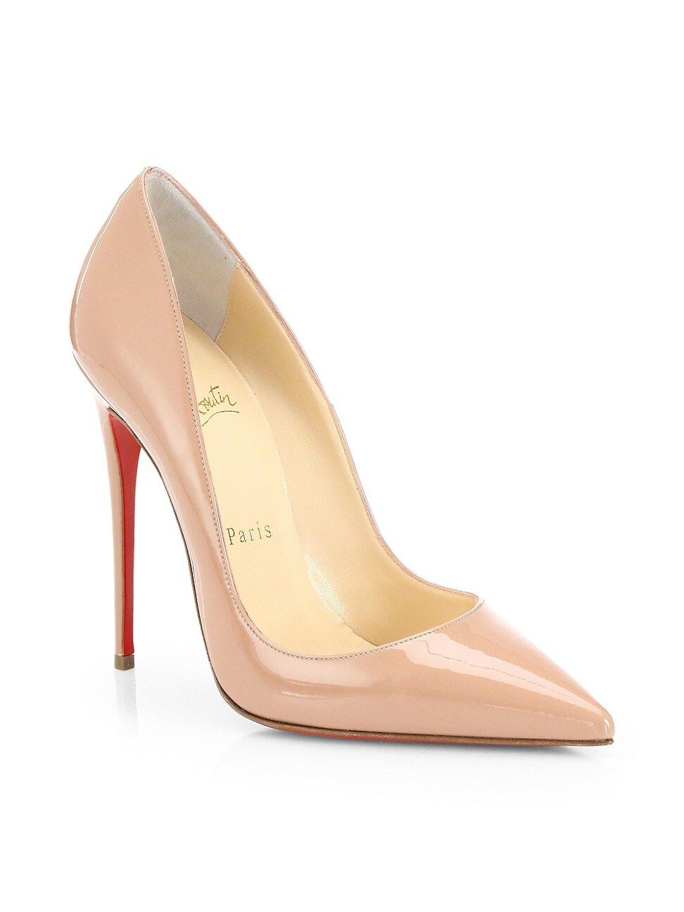 Christian Louboutin Women's So Kate 120 Patent Leather Pumps - Nude - Size 7 | Saks Fifth Avenue