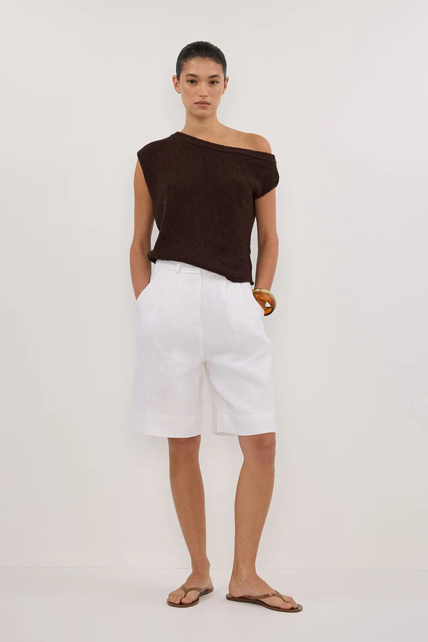 KERRY CHOC ASYM KNIT TOP | DISSH