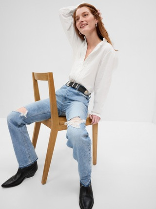 Ruffle Pintuck Shirt | Gap (US)